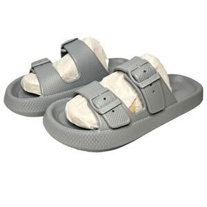 Beach Slides by J/Slides Grey Eva SoCool Slides Size 7M NIB